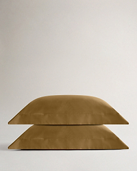 Soft & Smooth Cotton Sateen Oxford Pillowcase Set - Golden Olive