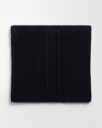 Cashmere Merino Drawstring Snood - Mood Indigo