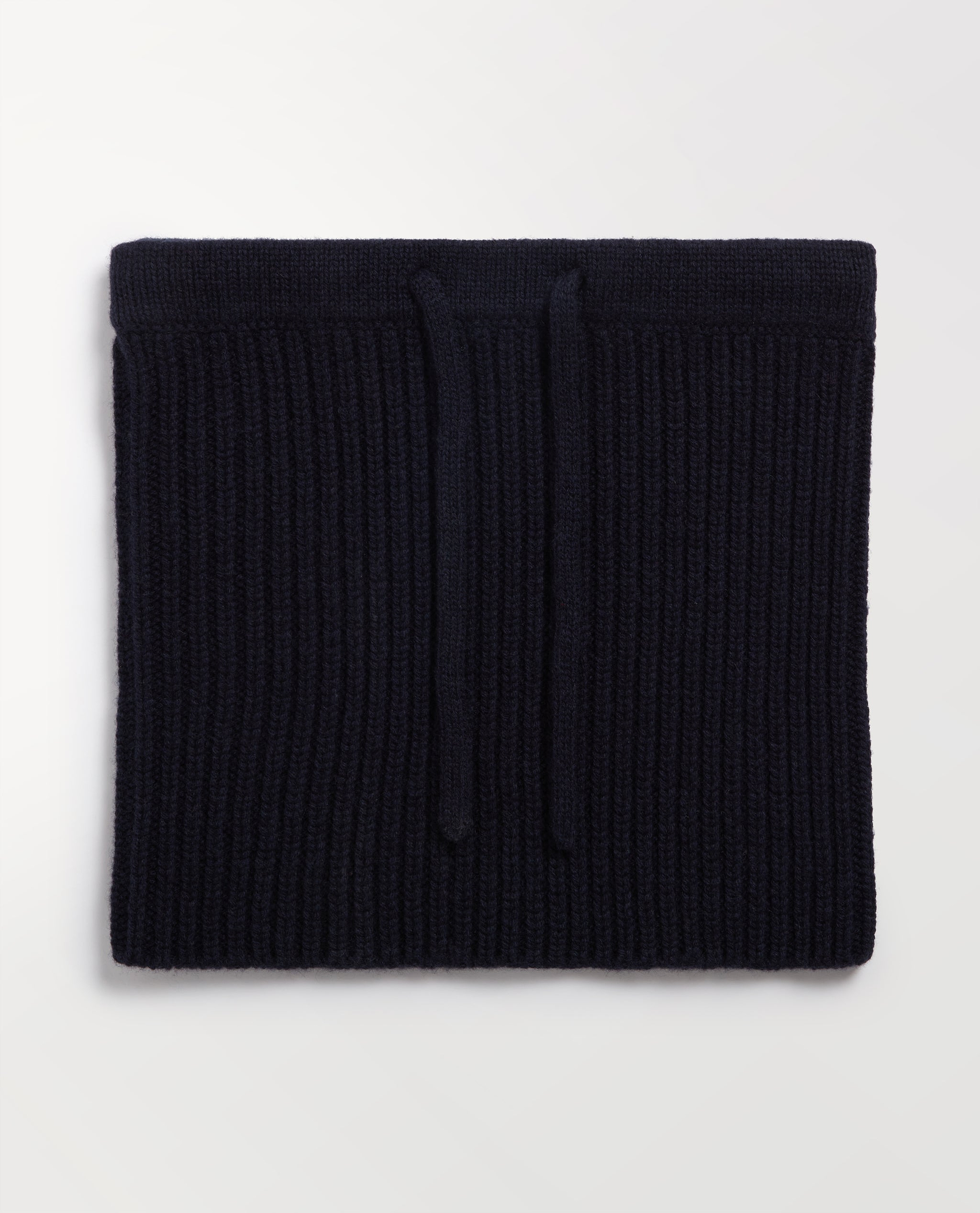 Cashmere Merino Drawstring Snood - Mood Indigo