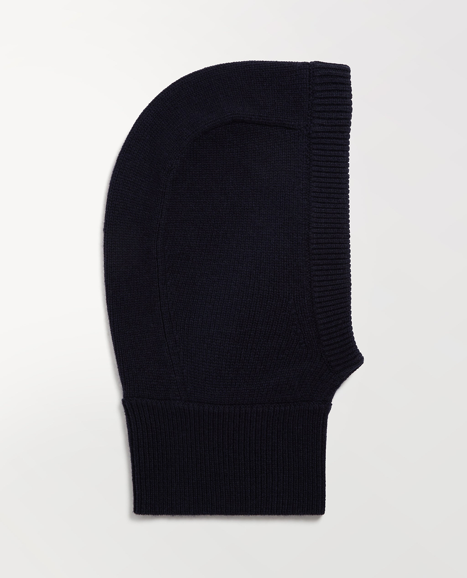Women's Cashmere Merino Knitted Hood - Mood Indigo