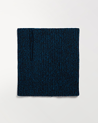 Men's Cashmere Merino Ribbed Collar - Mood Indigo Moulinee