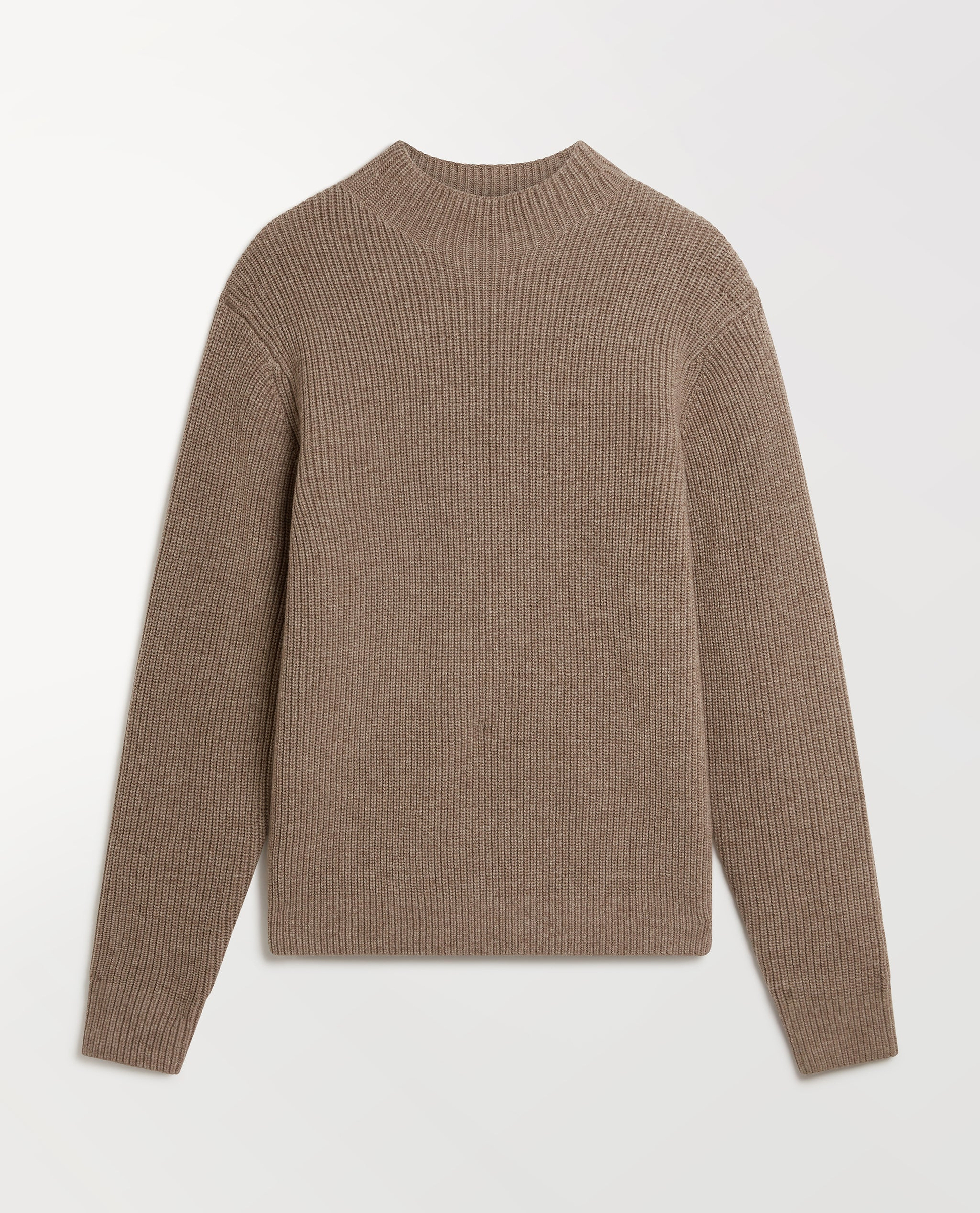 Men's Cashmere Merino Stand Neck Jumper - Toast