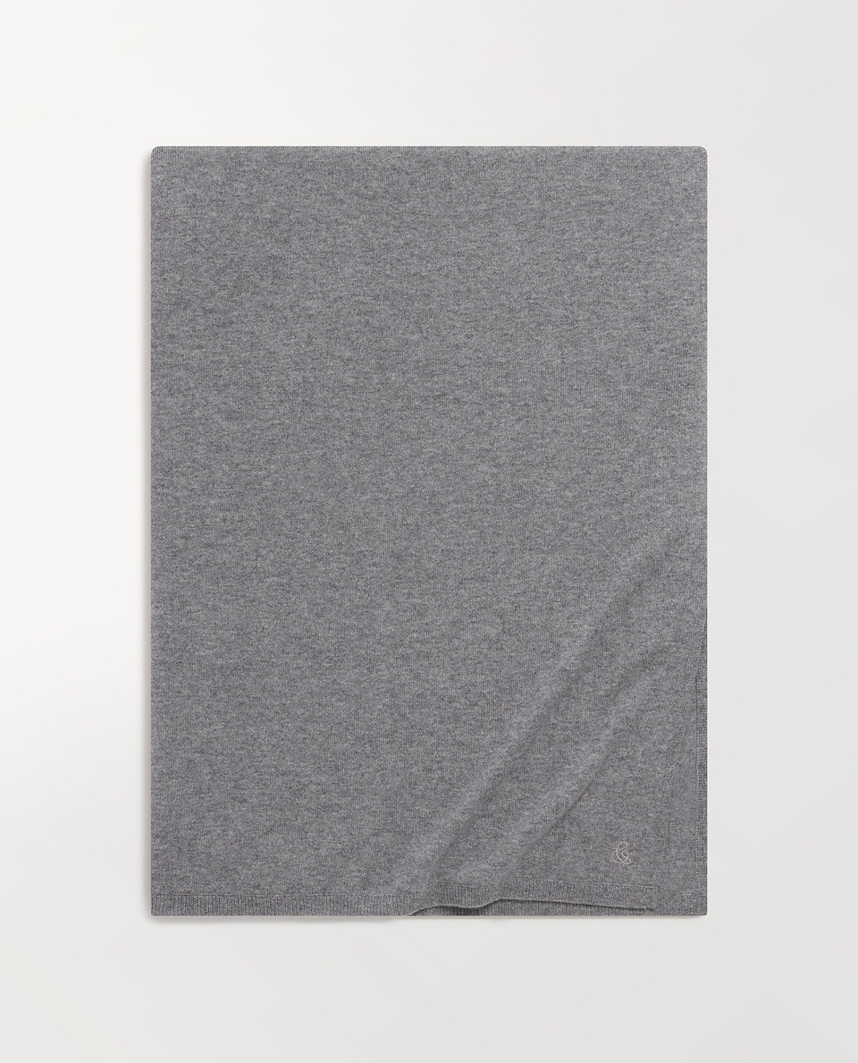 Oversized Finest Cashmere Wrap - Mid Grey