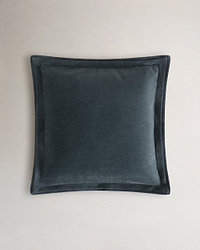 Cotton Chenille Square Cushion Cover - Mineral Blue