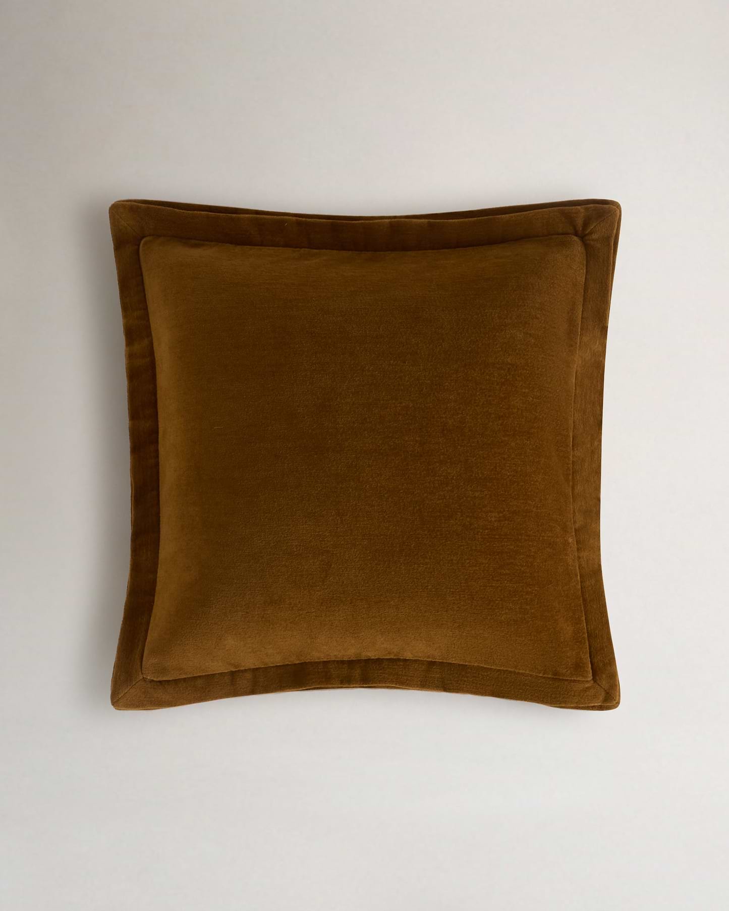 Cotton Chenille Square Cushion Cover - Ochre