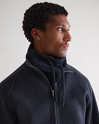 Cashmere Merino Drawstring Snood - Charcoal