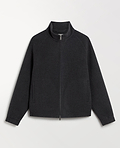 Men's Cashmere Wool Double Faced Bomber Jacket - Charcoal