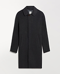 Men's Cashmere Wool Double Faced Car Coat - Charcoal
