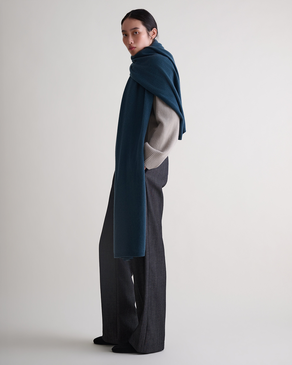 Oversized Finest Cashmere Wrap - Kelp