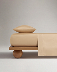 Soft & Smooth Cotton Sateen Flat Sheet - Wheat