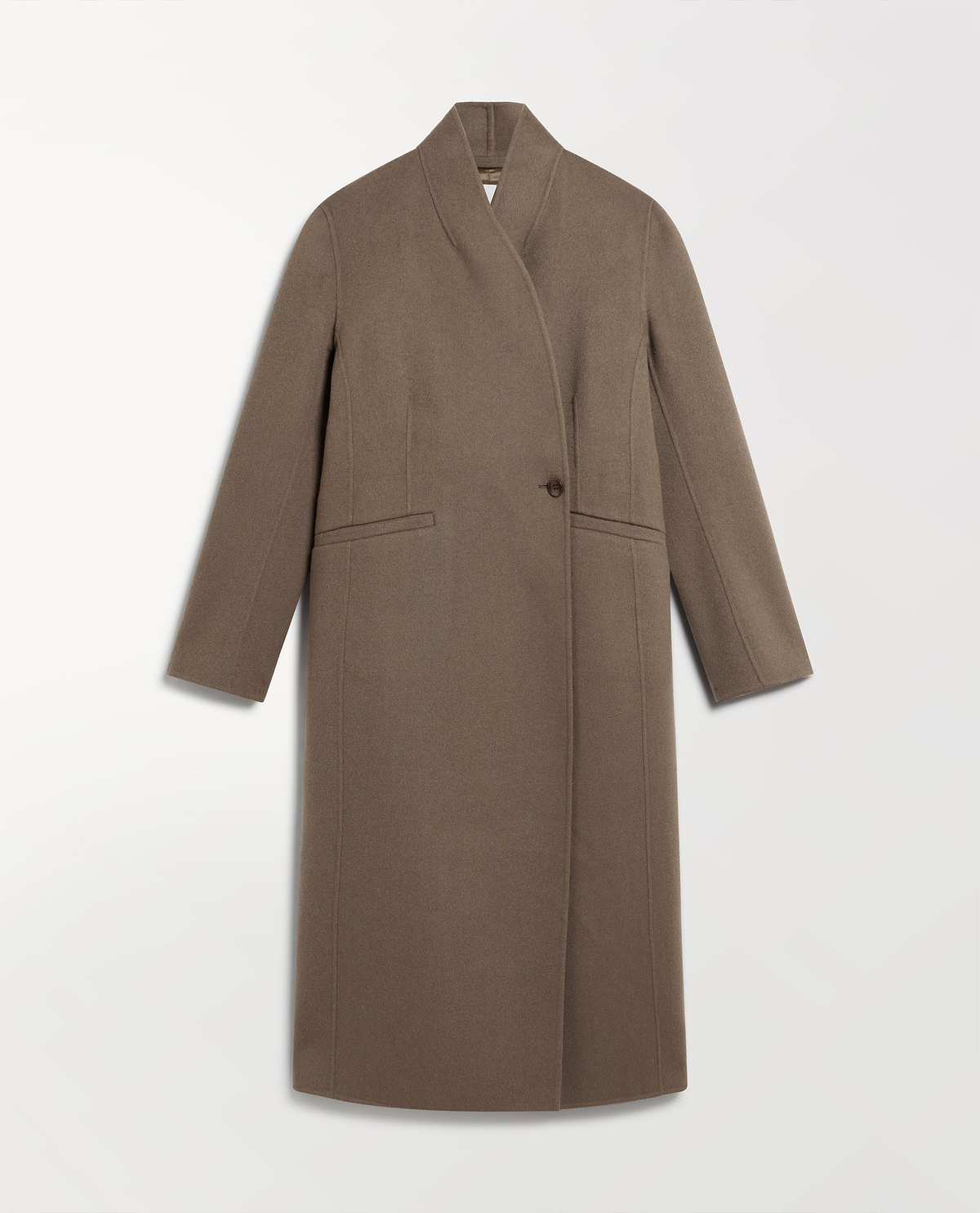 Women's Cashmere Wool Wrap Coat - Loam