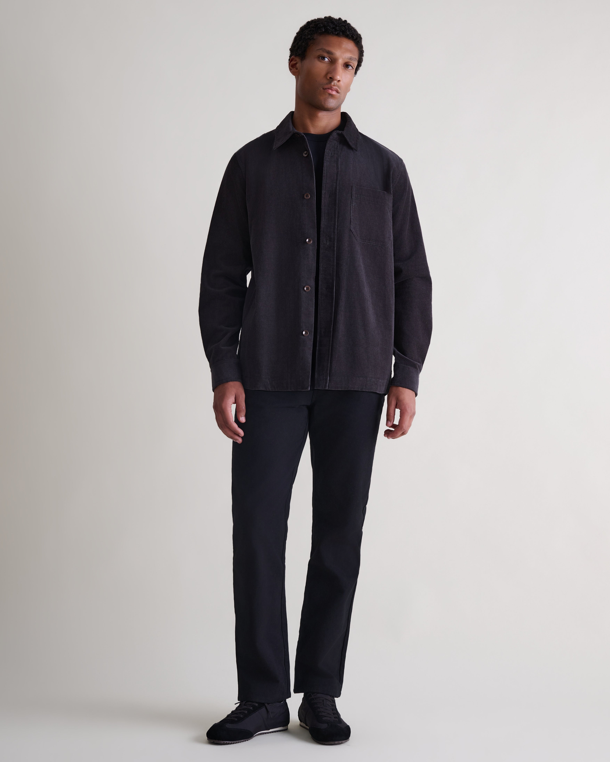 Men's Corduroy Overshirt - Charcoal
