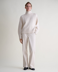Women's Finest Cashmere High Neck Jumper - Buttermilk