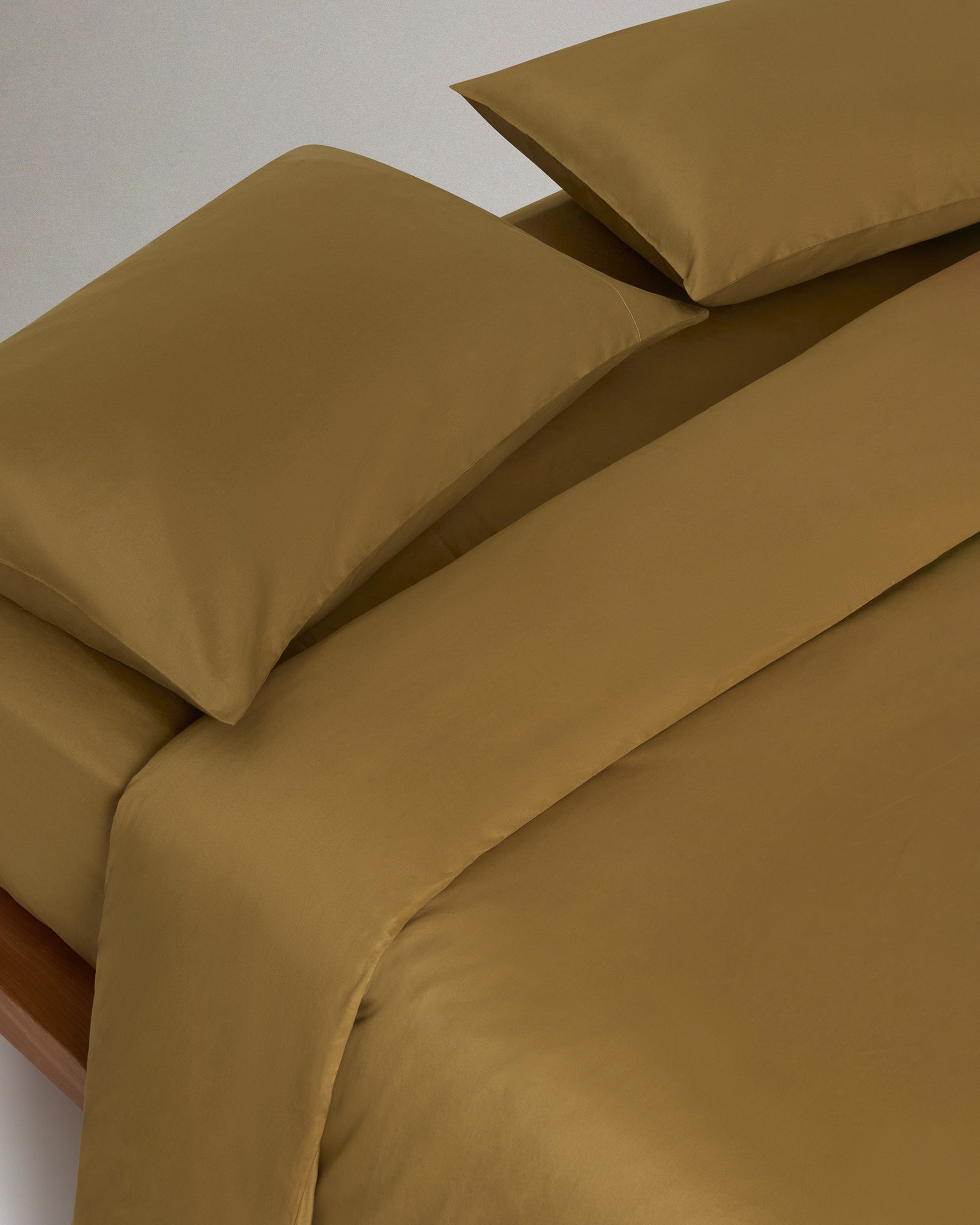 Soft & Smooth Cotton Sateen Duvet Cover - Golden Olive