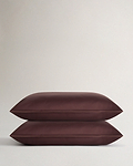 Soft & Smooth Cotton Sateen Pillowcase Set - Umber Deep Clay Piping