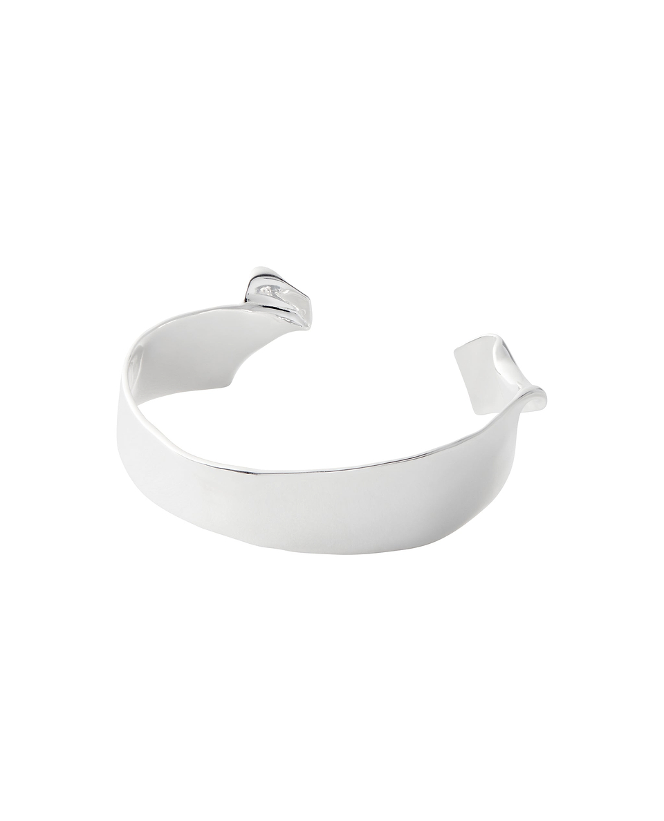Image 2 of 3 showing Origami (And Other Ways to Bend) - Silver Plated Cuff Bracelet