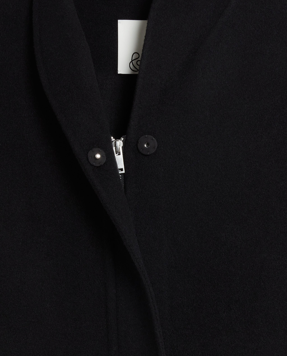 Women's Cashmere Wool Double Faced Bomber Jacket