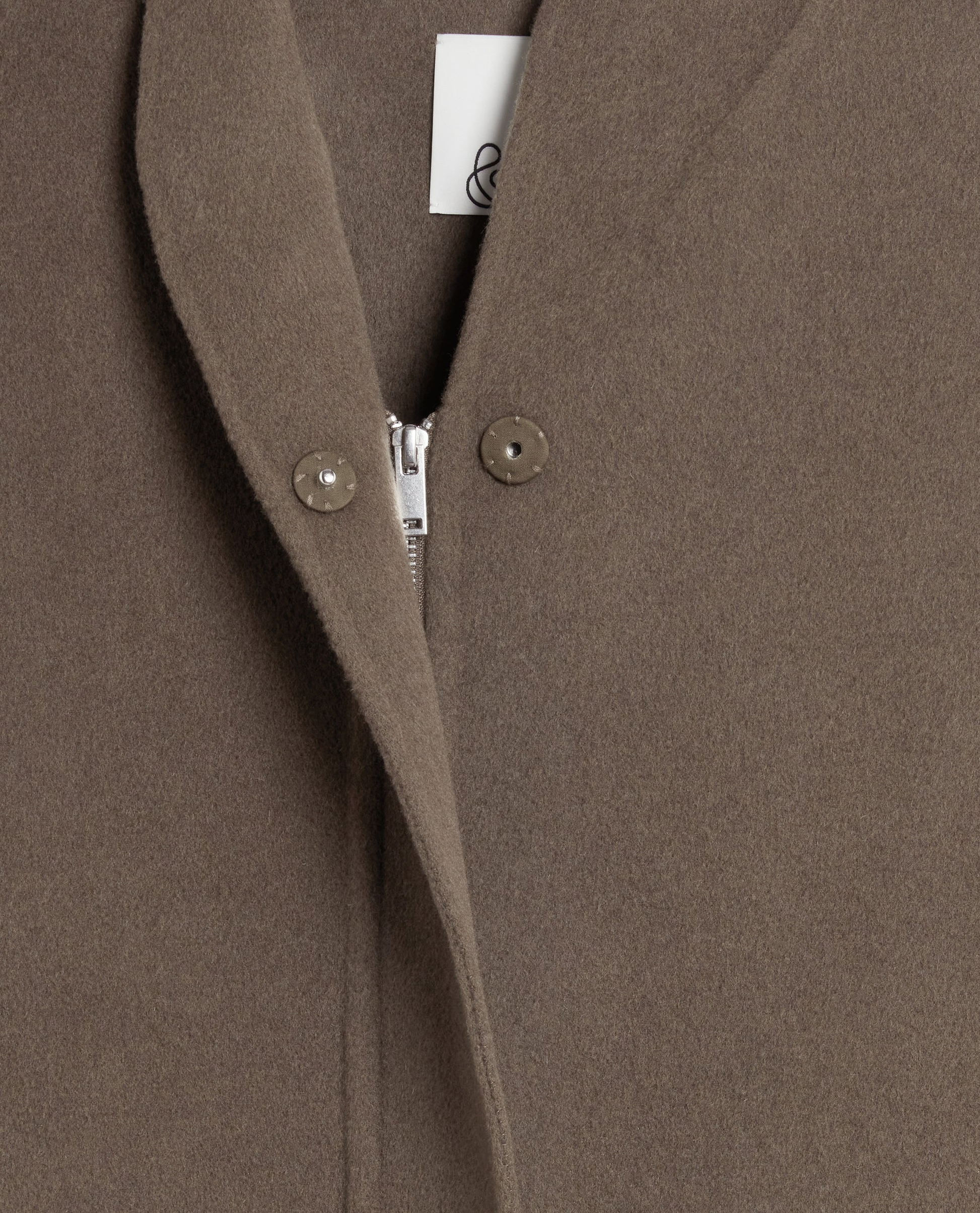 Women's Cashmere Wool Double Faced Bomber Jacket - Loam