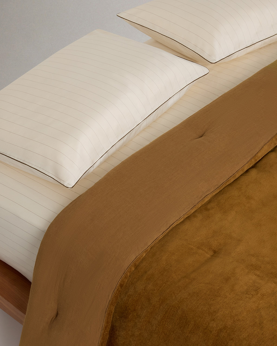 Cotton Chenille Bedspread - Ochre