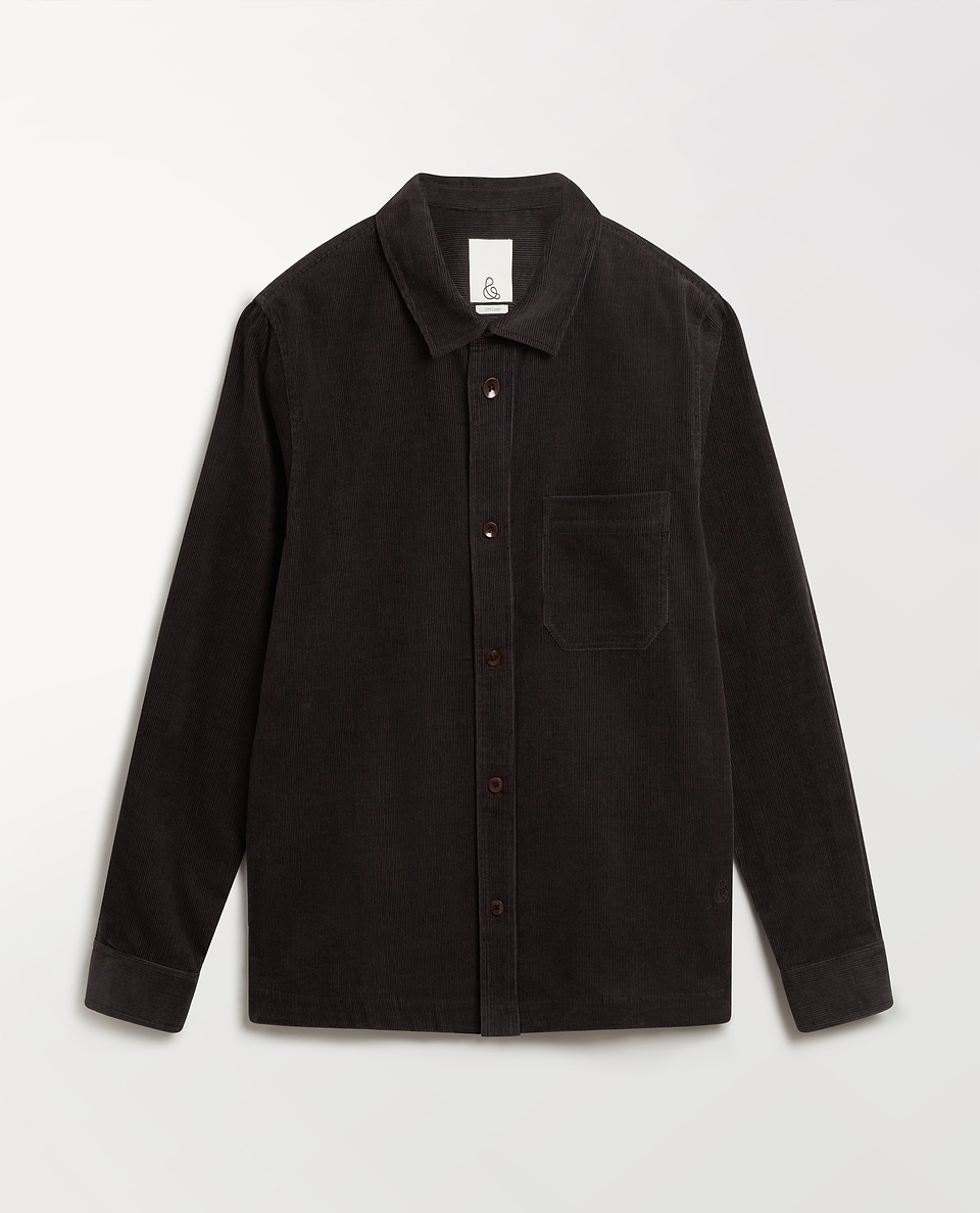 Men's Corduroy Overshirt - Charcoal