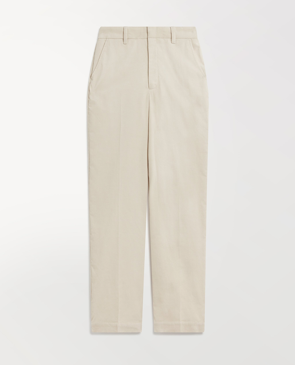 Women's Corduroy Wide Leg Trouser - Bone
