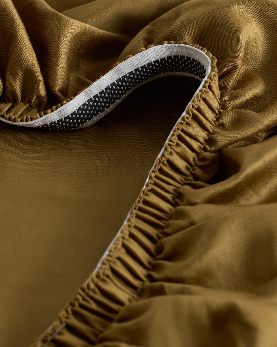 Soft & Smooth Cotton Sateen Duvet Set - Golden Olive