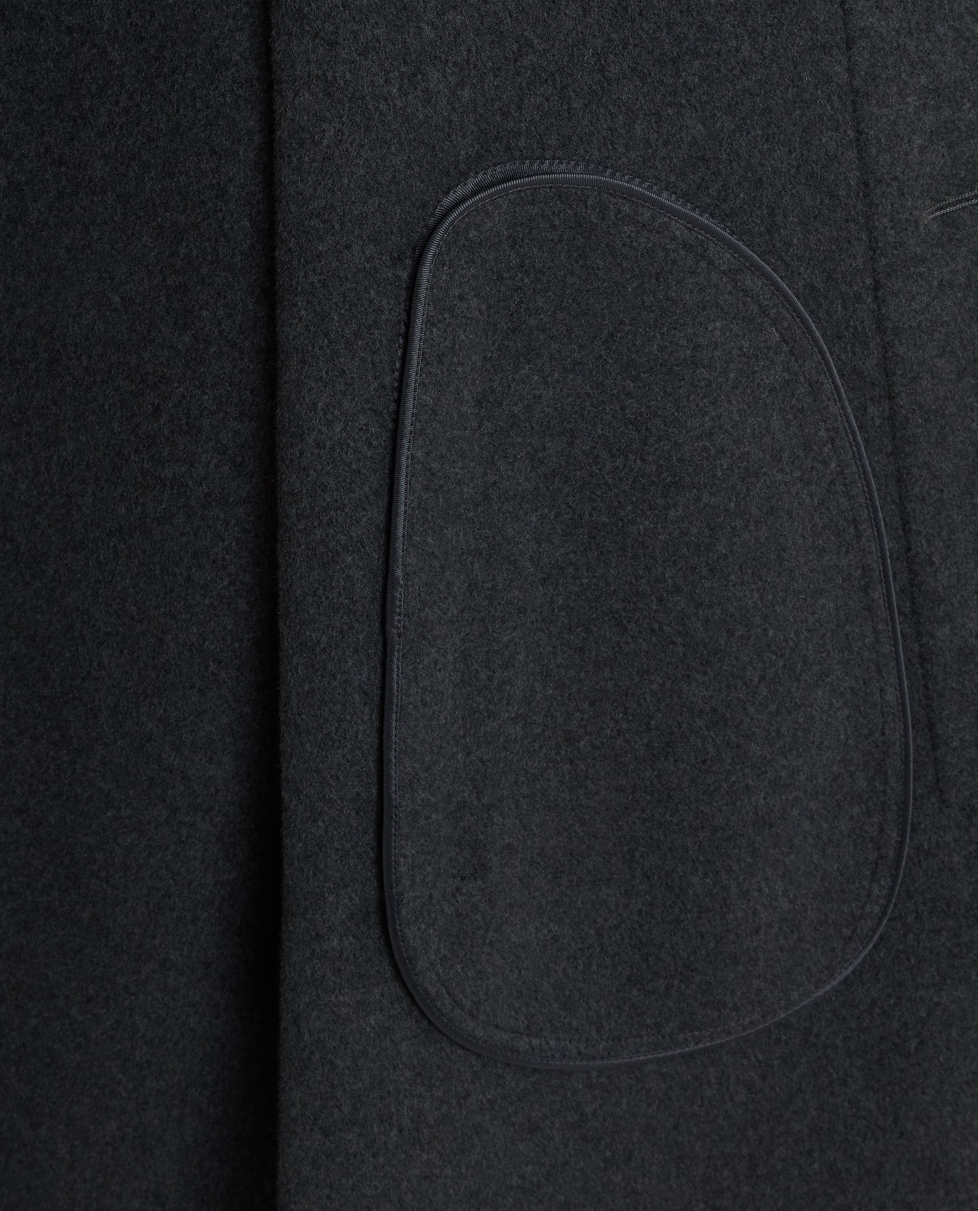 Men's Cashmere Wool Double Faced Wool Car Coat - Charcoal