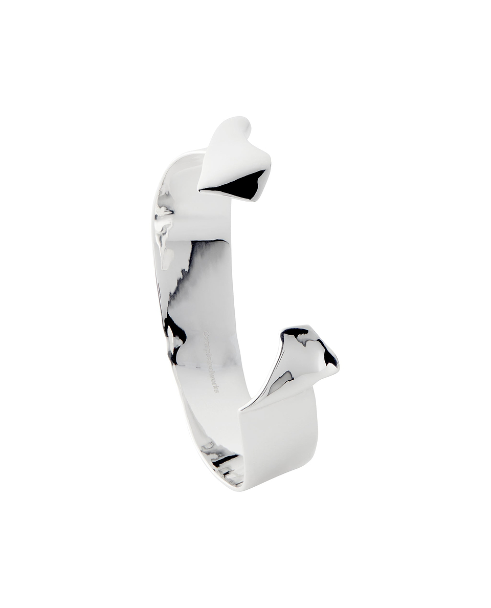 Image 3 of 3 showing Origami (And Other Ways to Bend) - Silver Plated Cuff Bracelet