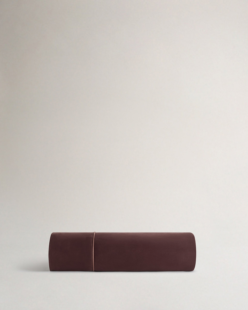 Soft & Smooth Cotton Sateen Flat Sheet - Umber Deep Clay Piping