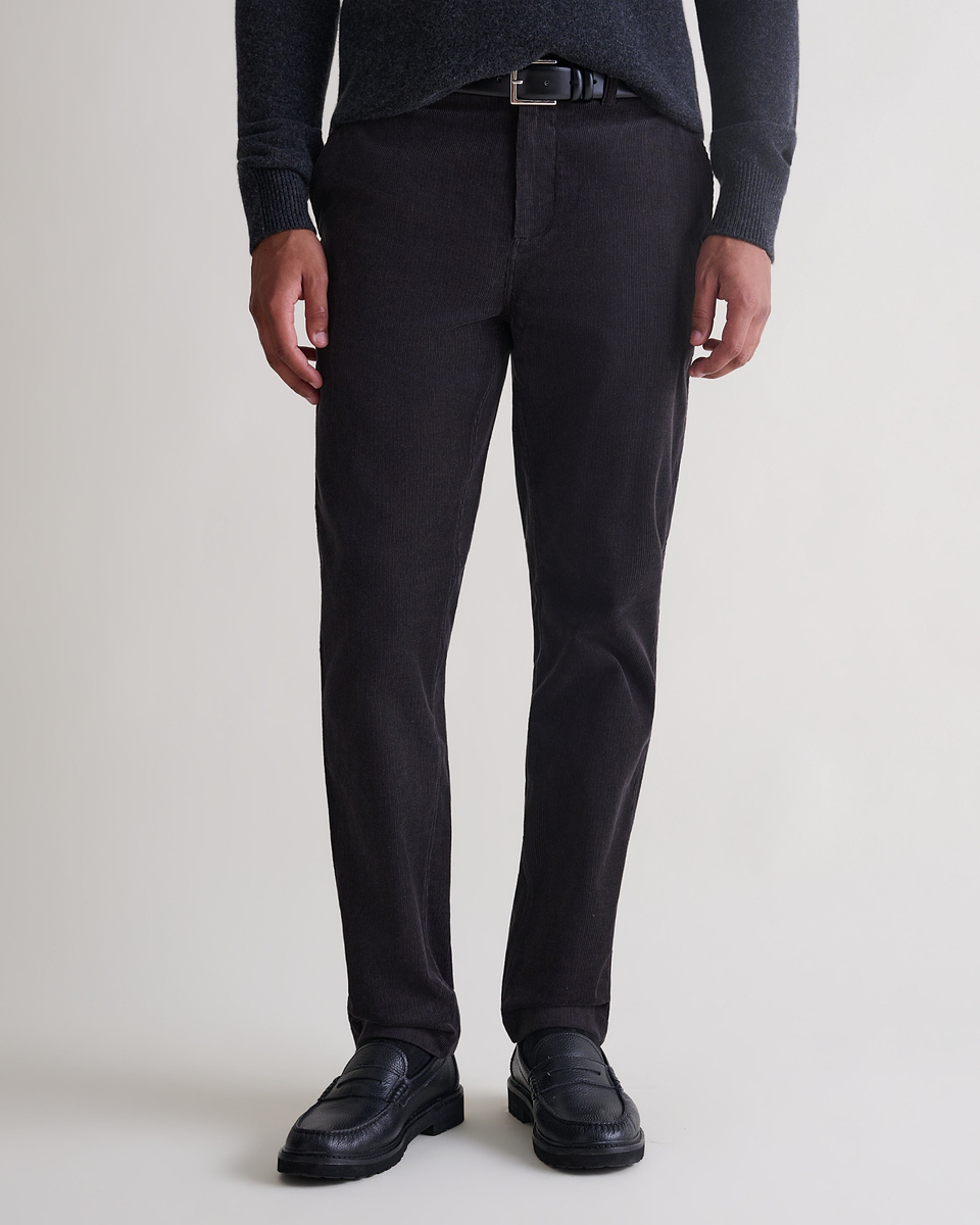 Men's Corduroy Straight Leg Trouser - Charcoal