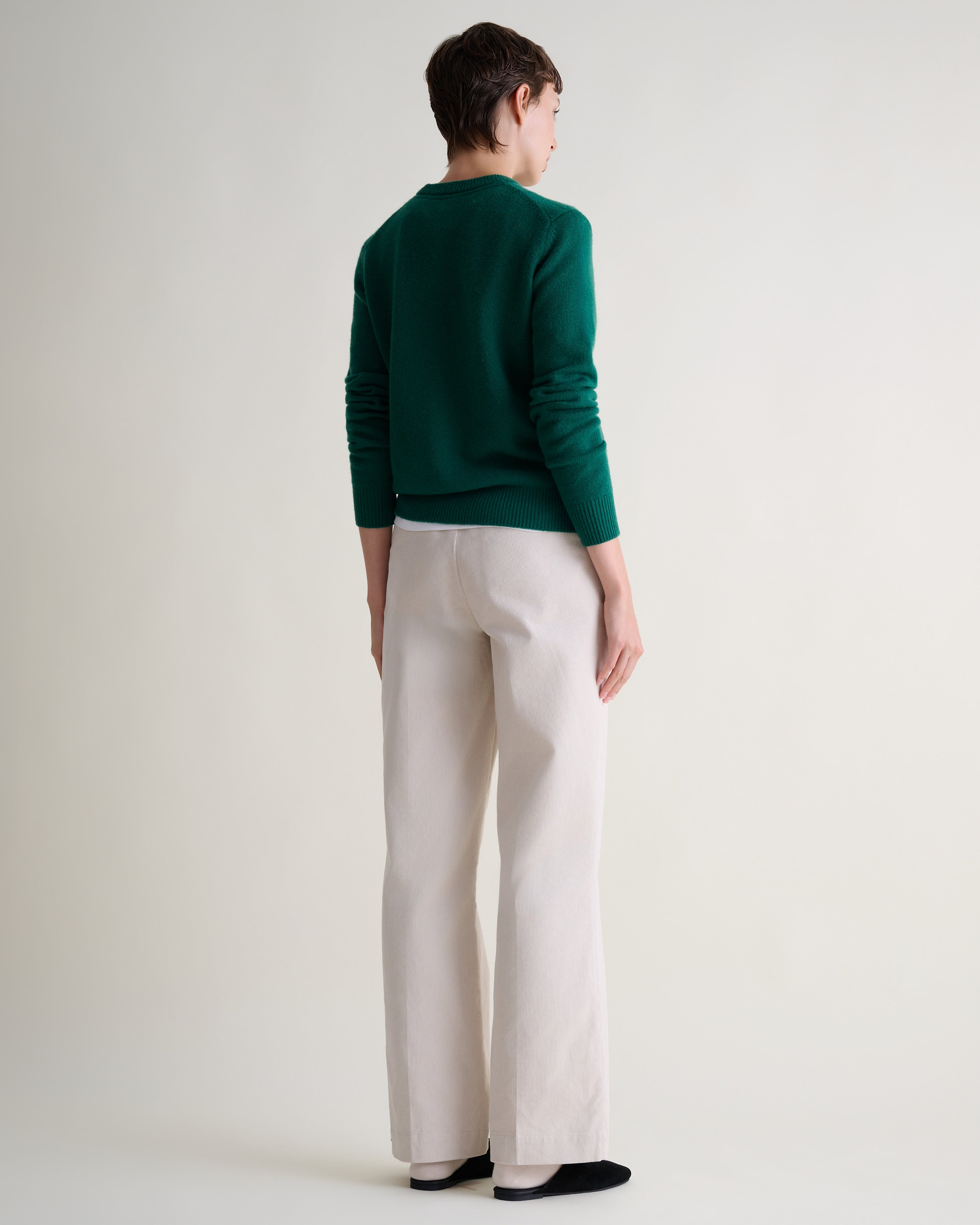 Women's Finest Midweight Cashmere Crew Neck Jumper - Malachite