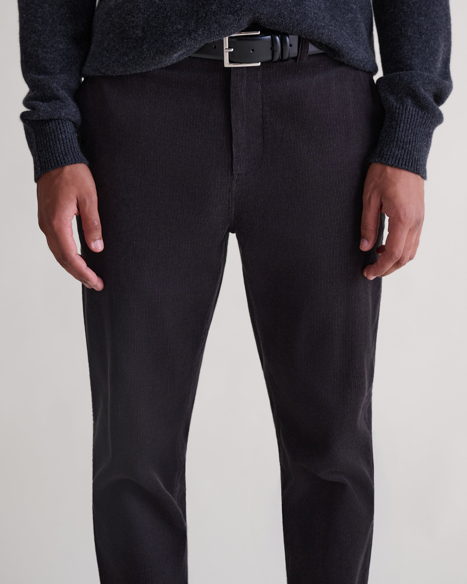 Men's Corduroy Straight Leg Trouser - Charcoal