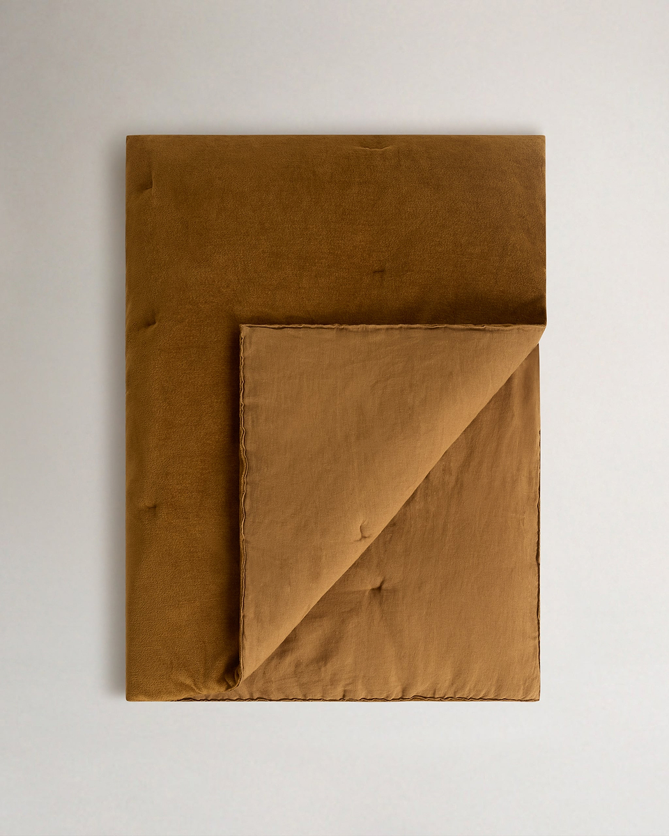 Cotton Chenille Bedspread - Ochre