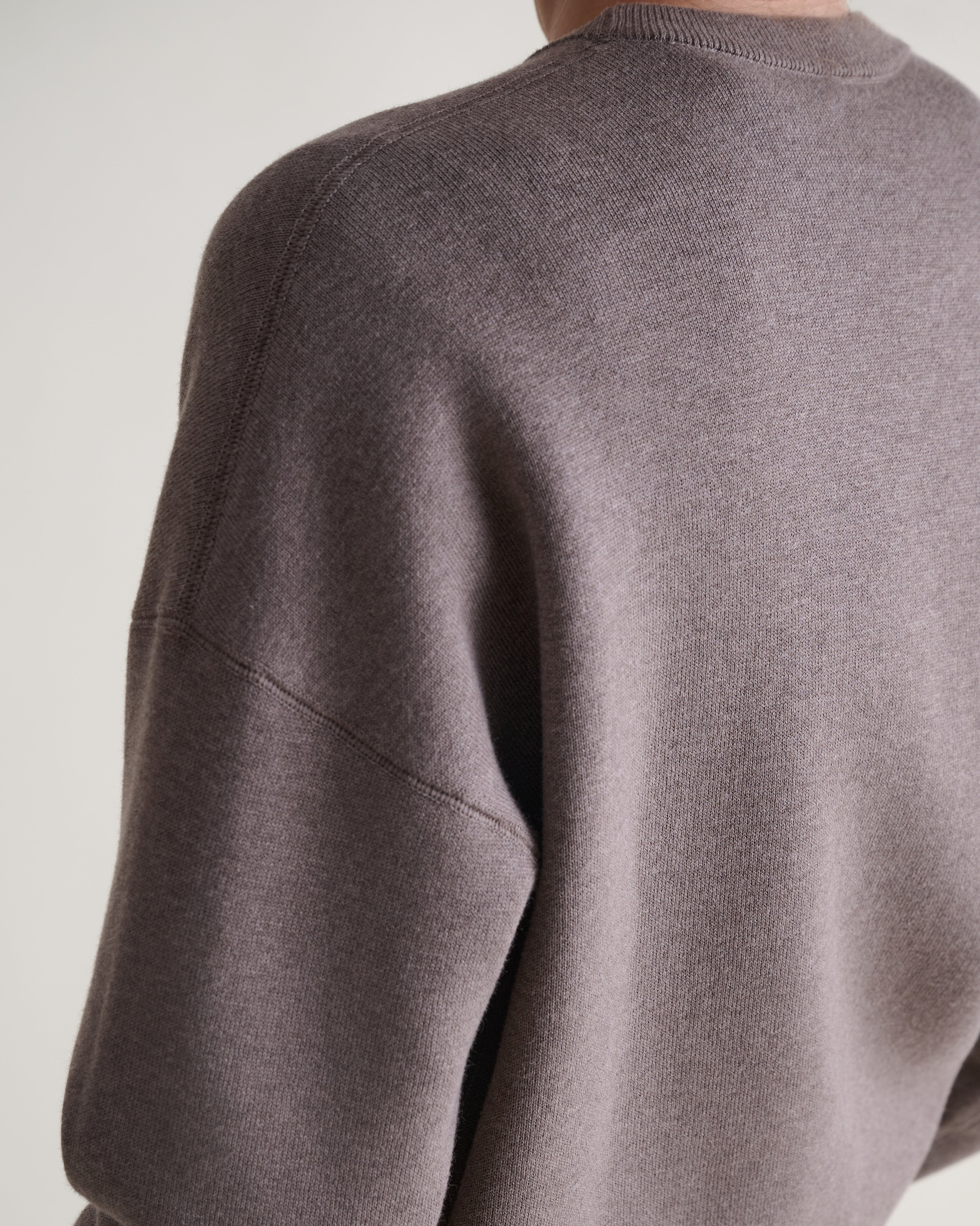 Women's Merino Cotton Reversible Sweatshirt - Mole/Walnut