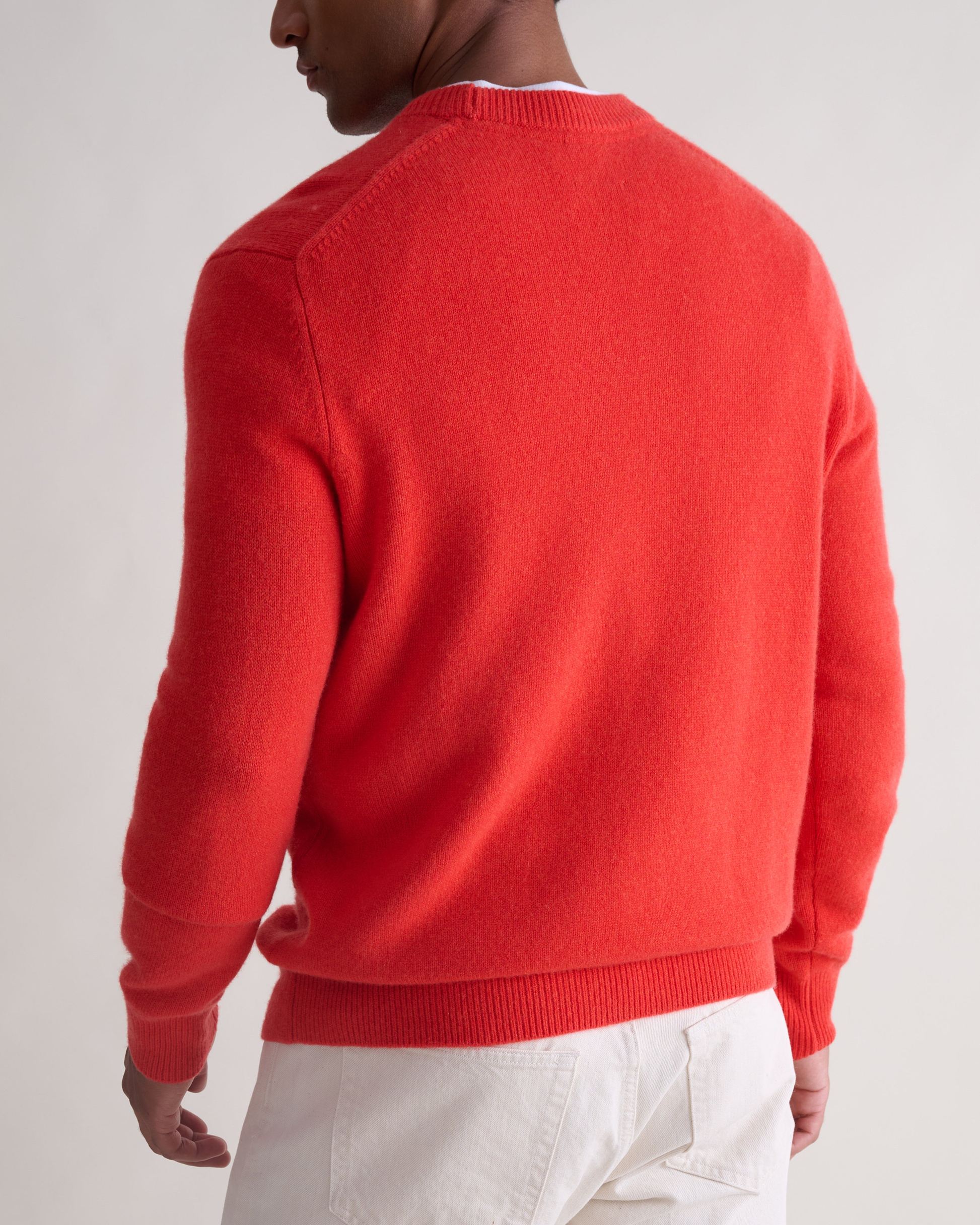 Men's Finest Cashmere Mid-Weight Crew Neck Jumper - Poppy