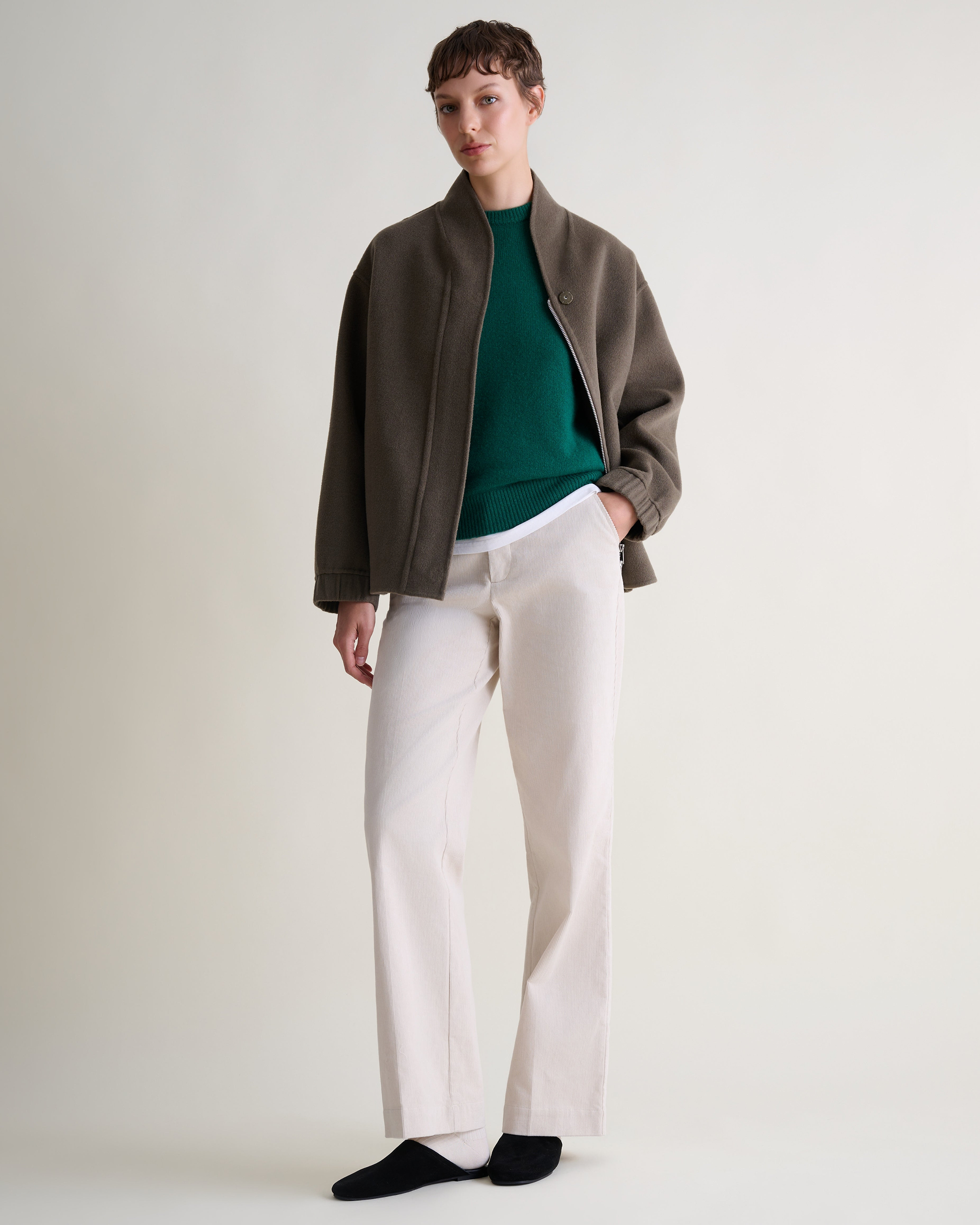 Women's Finest Midweight Cashmere Crew Neck Jumper - Malachite