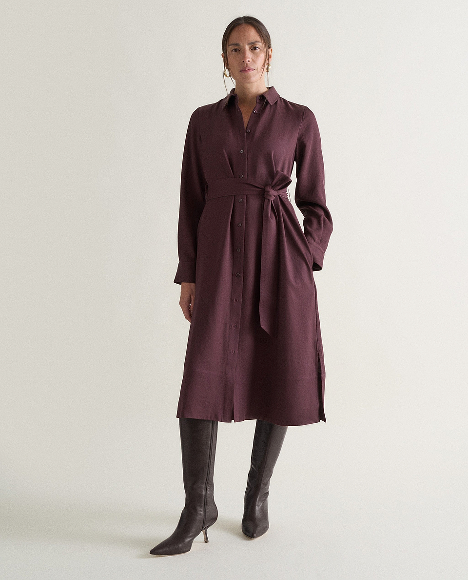 Women's NAIA™ Shirt Dress - Midnight Plum