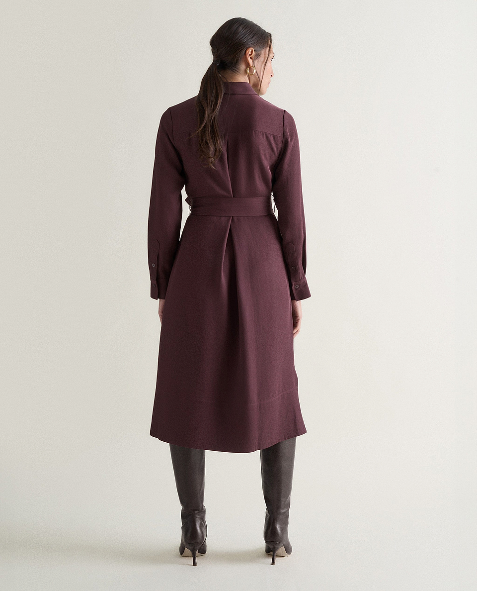 Women's NAIA™ Shirt Dress - Midnight Plum