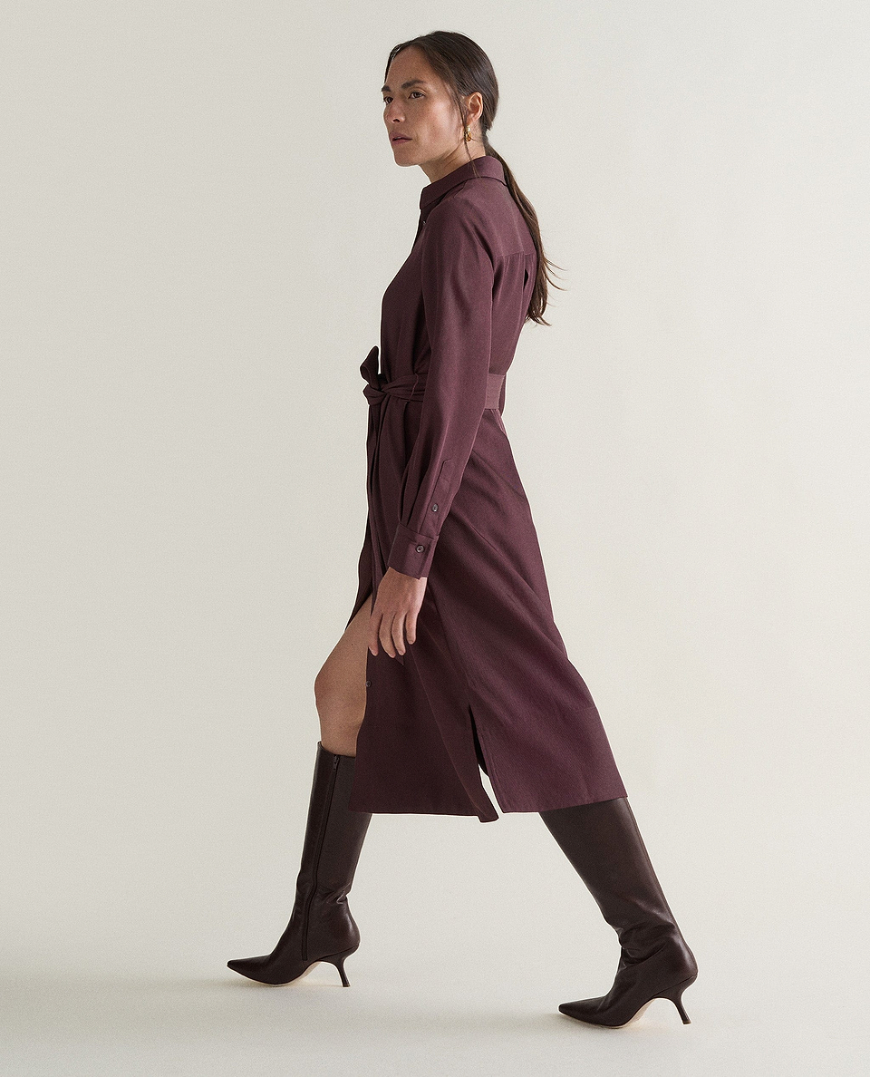 Women's NAIA™ Shirt Dress - Midnight Plum