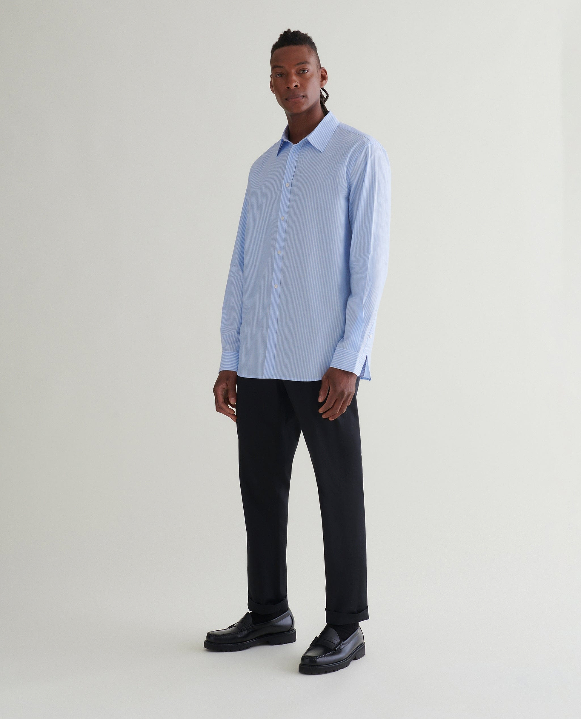Men's Essential Cotton Trousers - Black