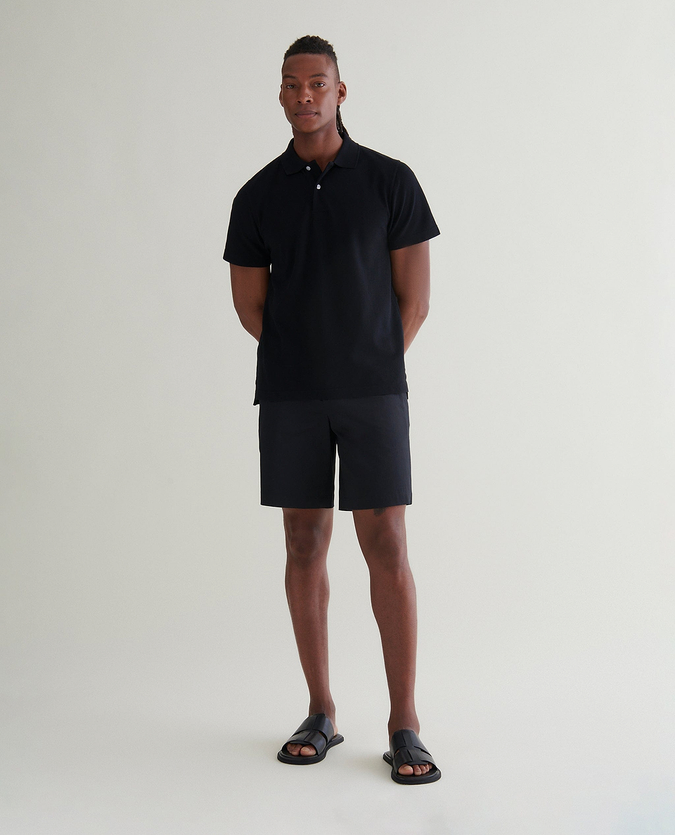 Men's Essential Cotton Chino Shorts - Black