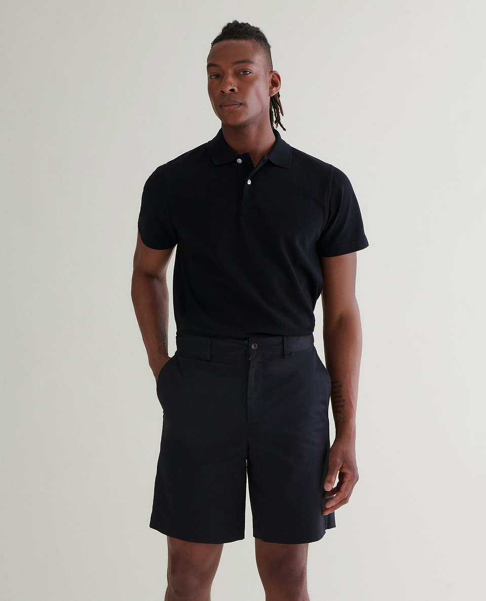 Men's Essential Cotton Chino Shorts - Black
