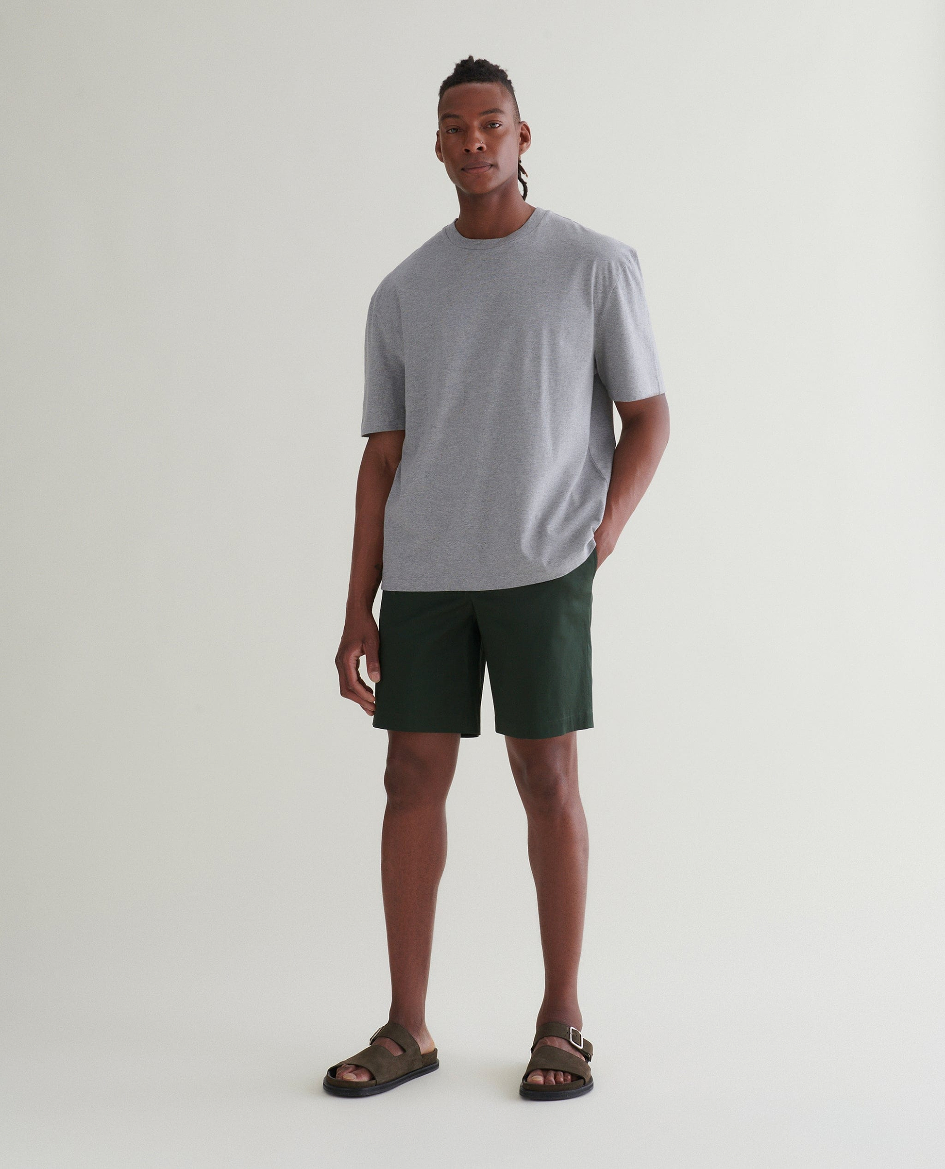 Men's Essential Cotton Chino Shorts - Khaki