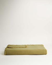 House of Grey Organic Cotton Muslin Large Throw - Chamomile