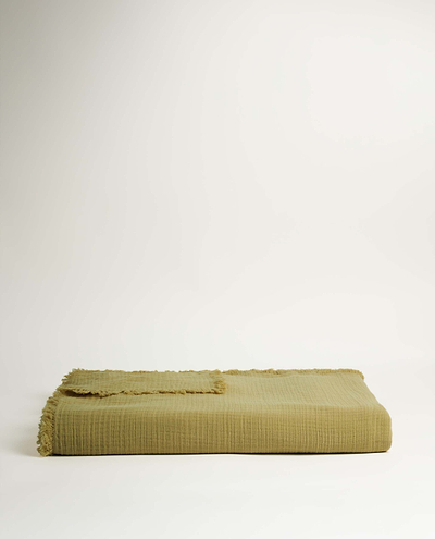 House of Grey Organic Cotton Muslin Large Throw - Chamomile