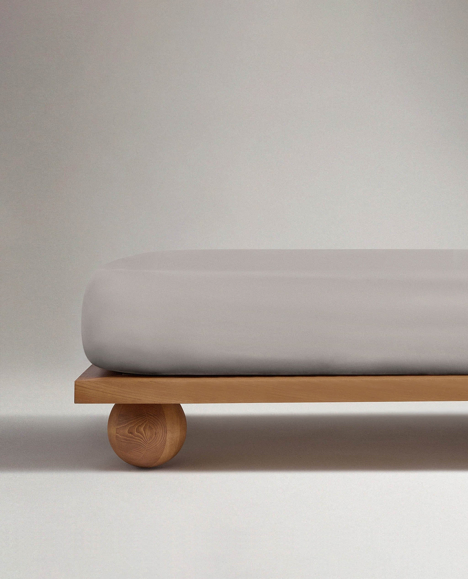 Crisp & Cool Organic Cotton Fitted Sheet - Pebble