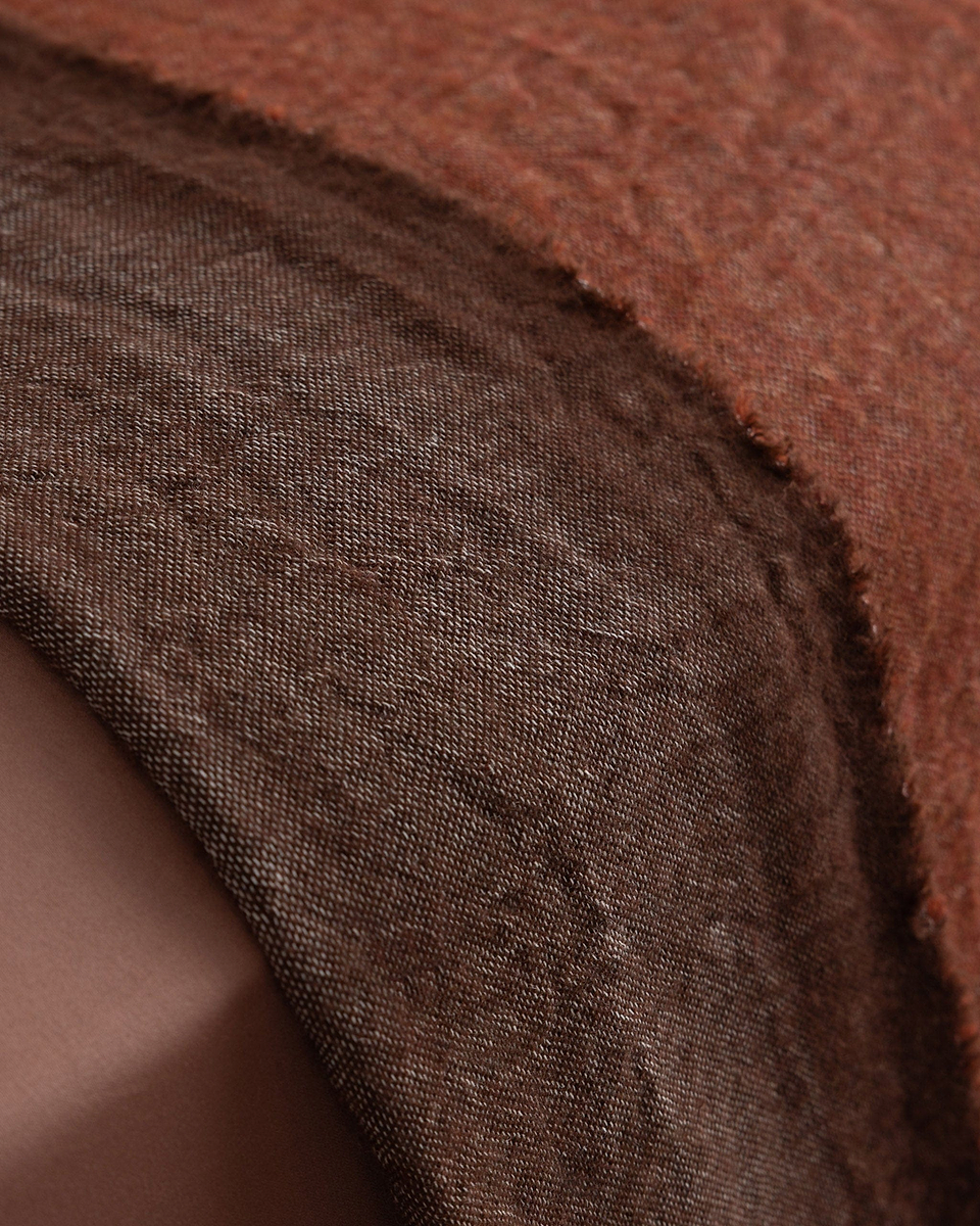 Merino Wool Throw - Rust
