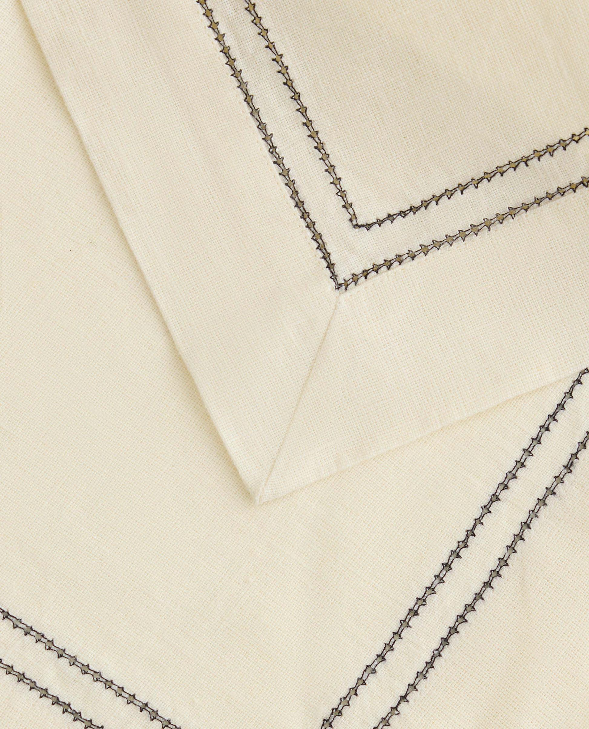 Linen Picotting Napkins (Set of 4) - Alabaster