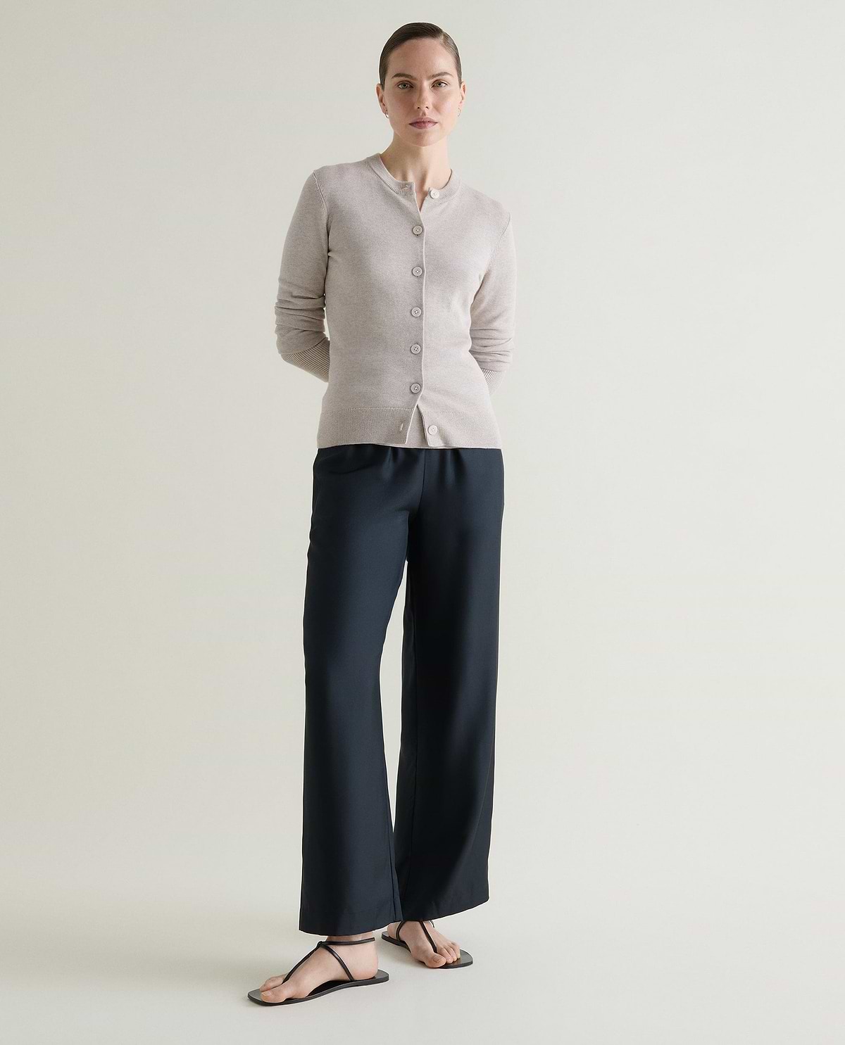 Silk-Cotton Cardigan - Drift