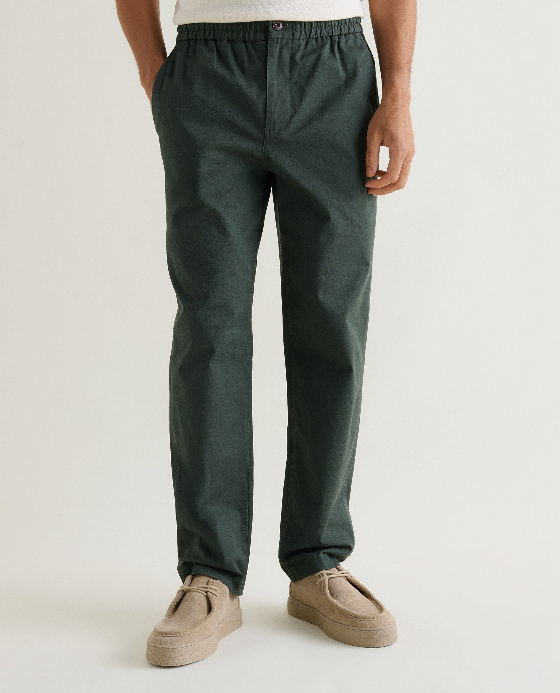 Men's All Rounder Cotton Trousers - Forest Green